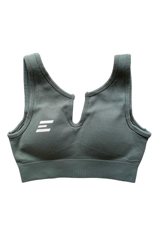 Luxe Sports Bra | V Shape - Sky