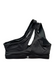 EMPWR YOU asymmetric one-shoulder sports bra in Black