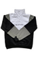 EMPWR YOU unisex colour block fleece pullover in Monochrome