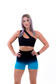 EMPWR YOU asymmetric one-shoulder sports bra in Black