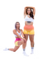 EMPWR YOU ombre seamless gym shorts in Sunset