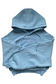 EMPWR YOU cropped fleece hoodie in Baby Blue