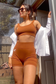 EMPWR YOU luxe u-shape seamless sports bra in Cinnamon