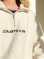 EMPWR YOU teddy half-zip jumper